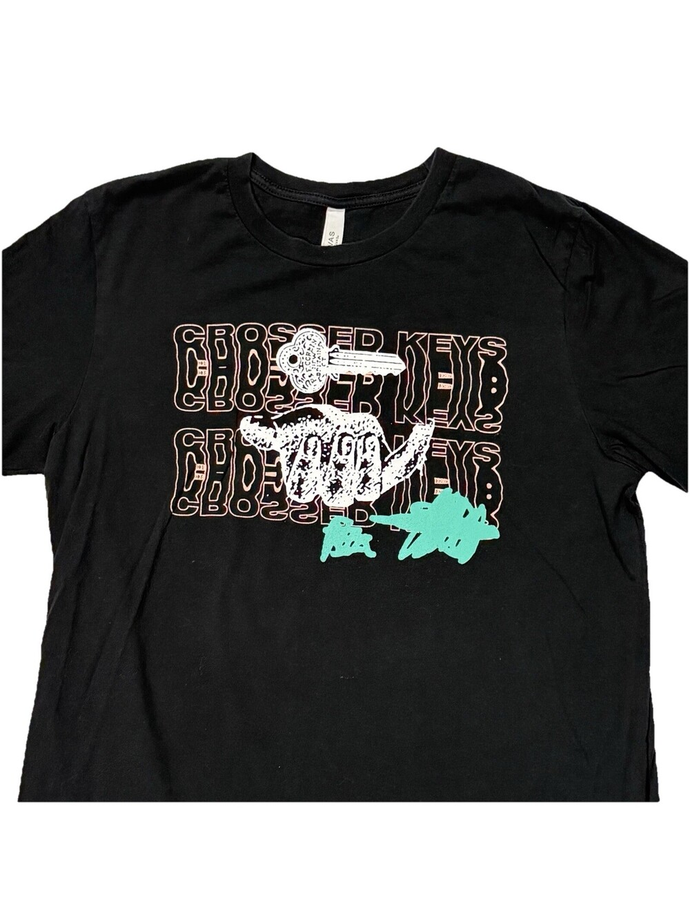 Crossed Keys Band Tee Bella Canvas L Black Melodic Punk Philadelphia Merch